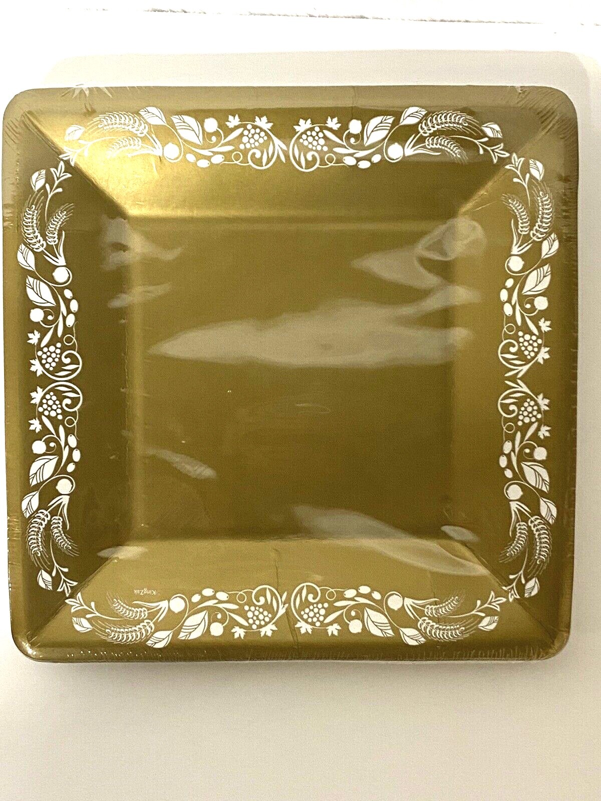 Hanna K. Signature Collection 7.25′ Square Plates 12ct Style:Shivas Gold