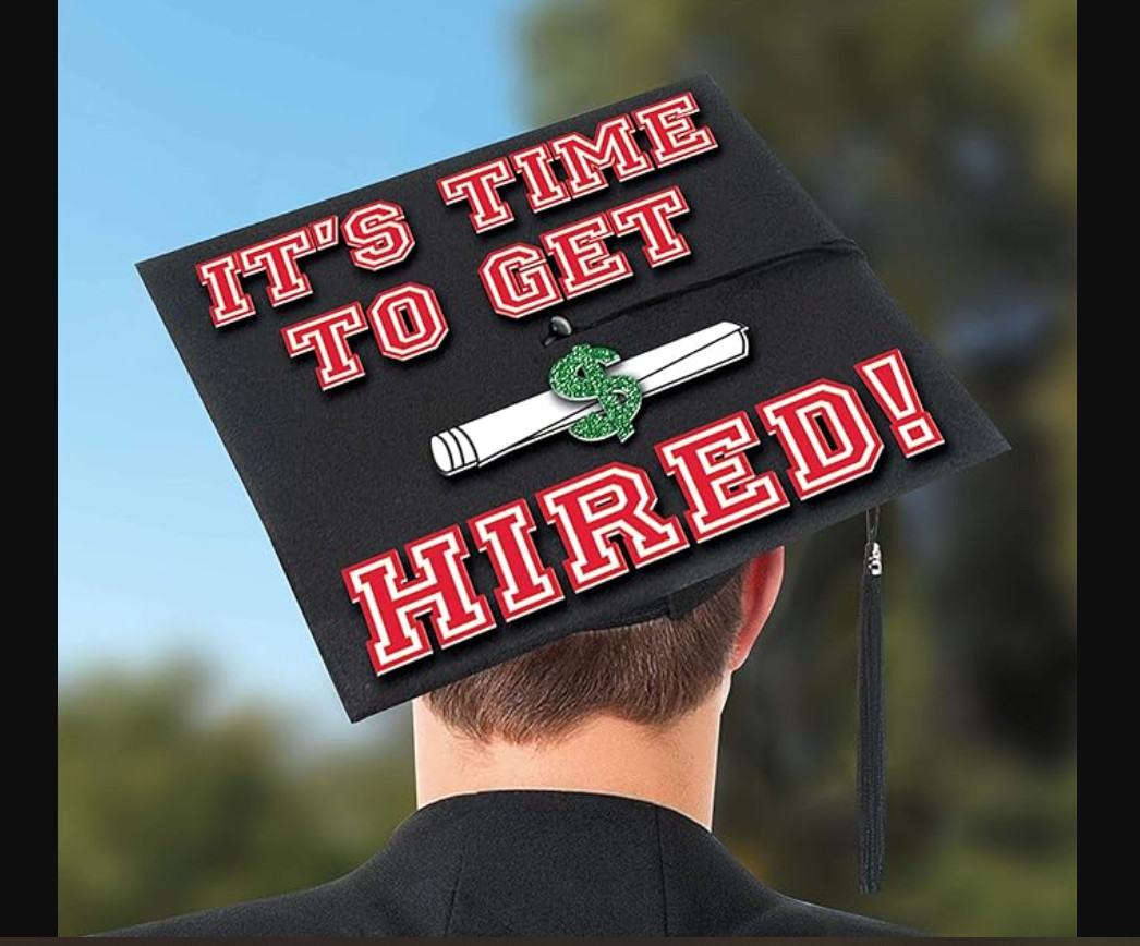 Amscan It’s Time to Get Hired Graduation Cap Decoration Kit, One Size, Red