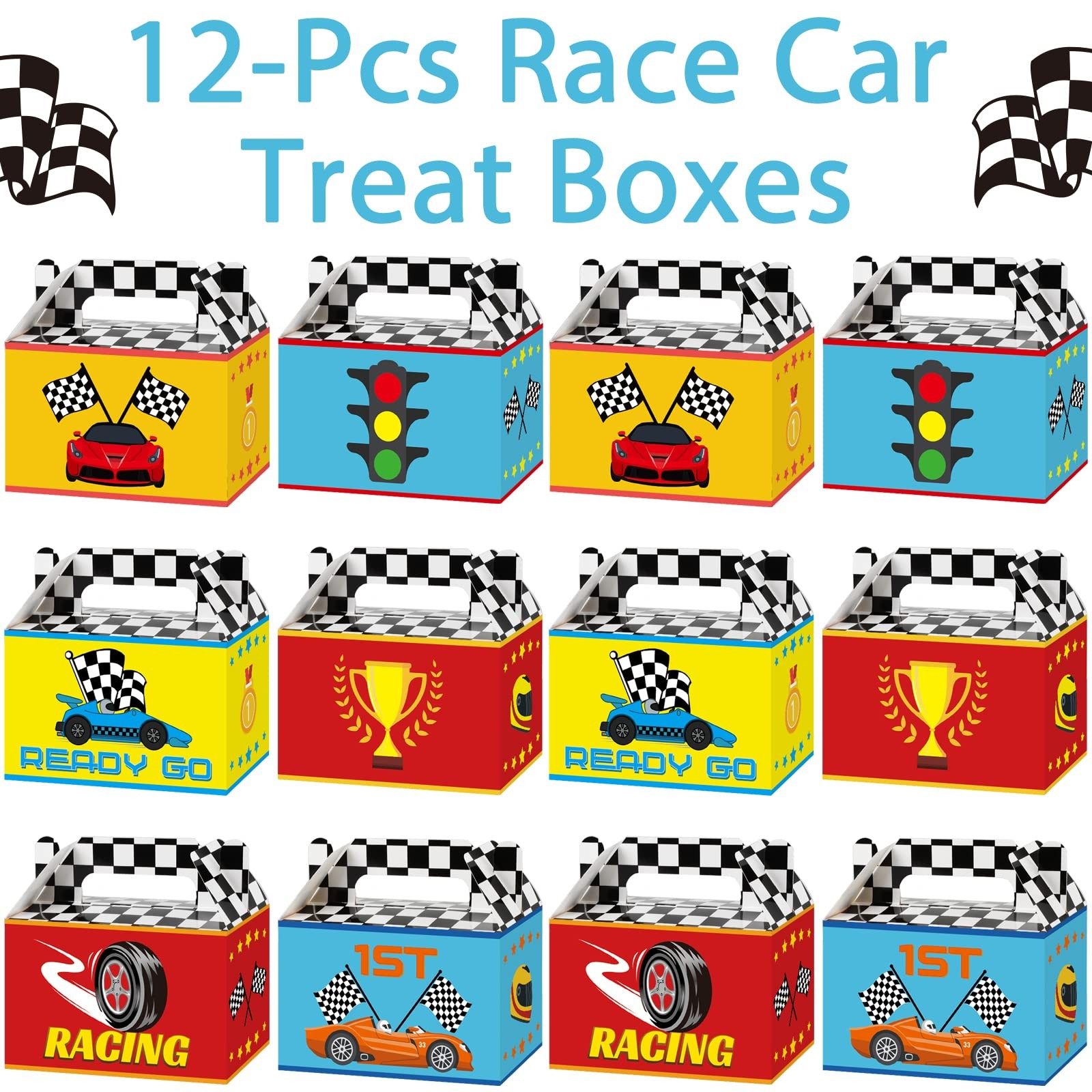 Race Car Goodie Bags lbs 12 Pack lbs Birthday Party Favors lbs Gift Multicolor