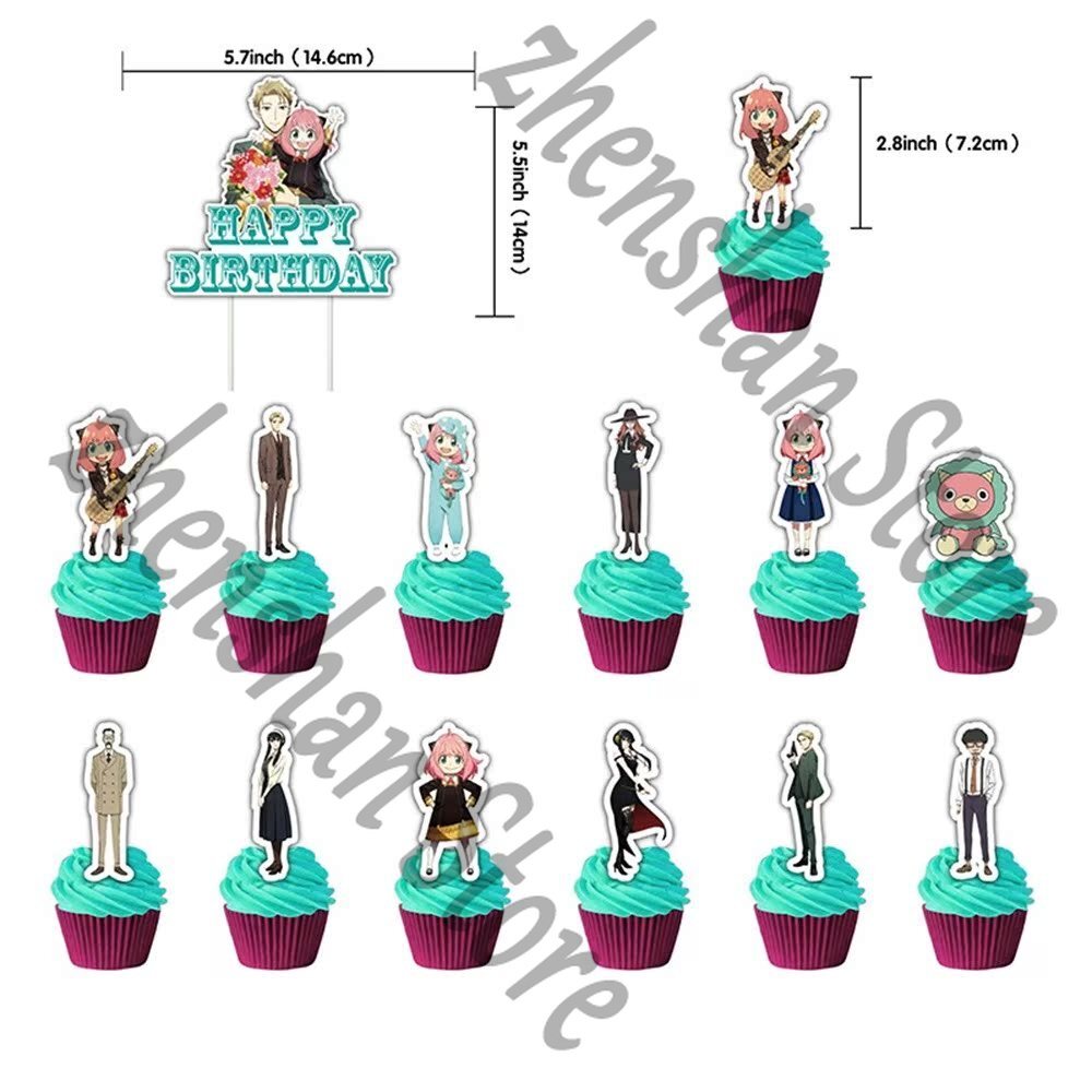 SPY×FAMILY Supplies Birthday Party Set Balloons Cake Toppers Banner Decor Gift B