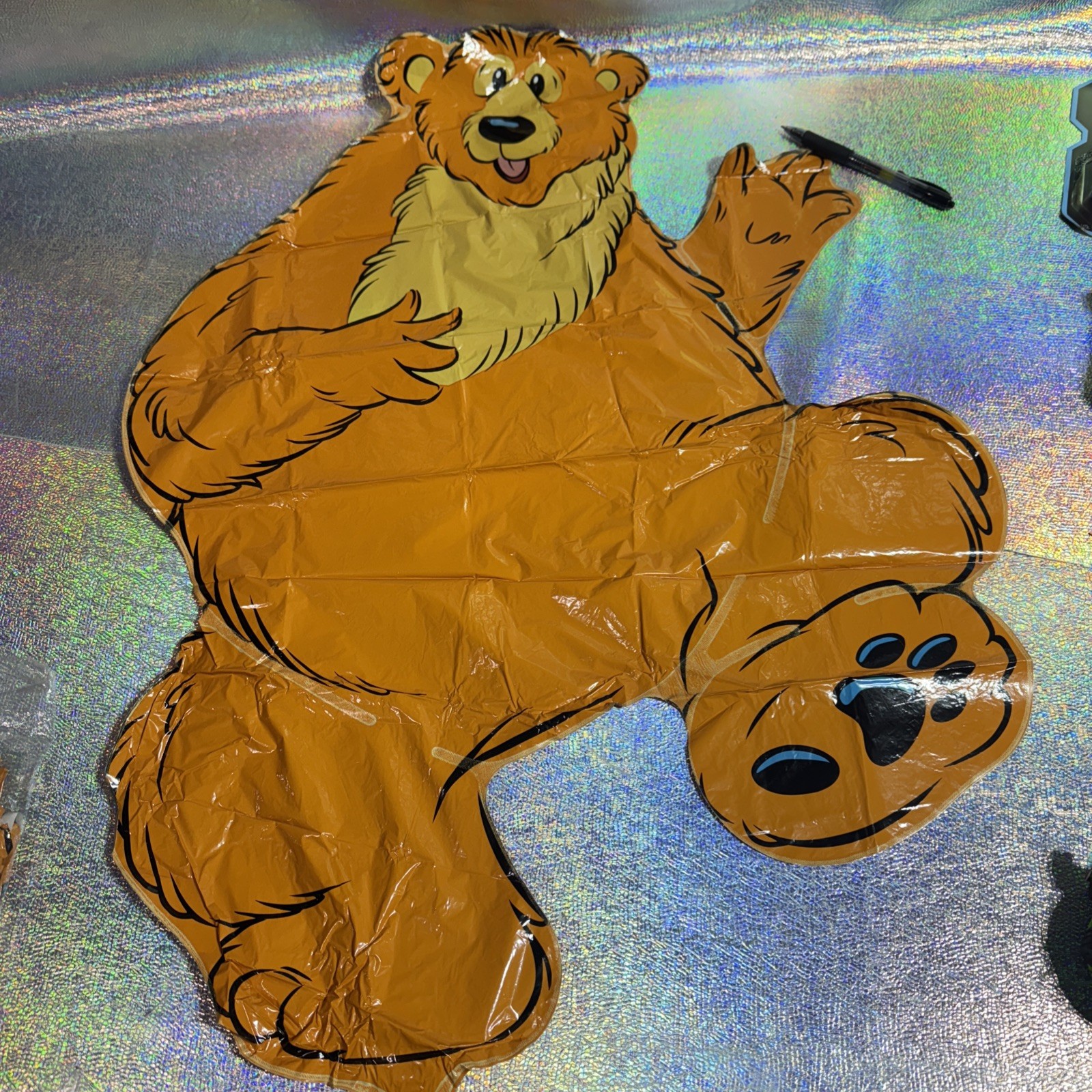 Vintage Disney Jim Henson Bear In The Big Blue House Foil Balloon HUGE 30 X 22