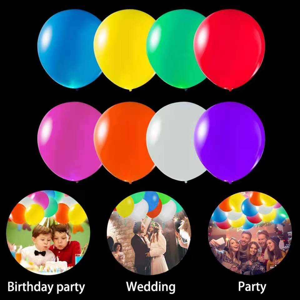 50 Pack Neon LED Balloons – Light Up Balloon PERFECT PARTY Decoration Wedding