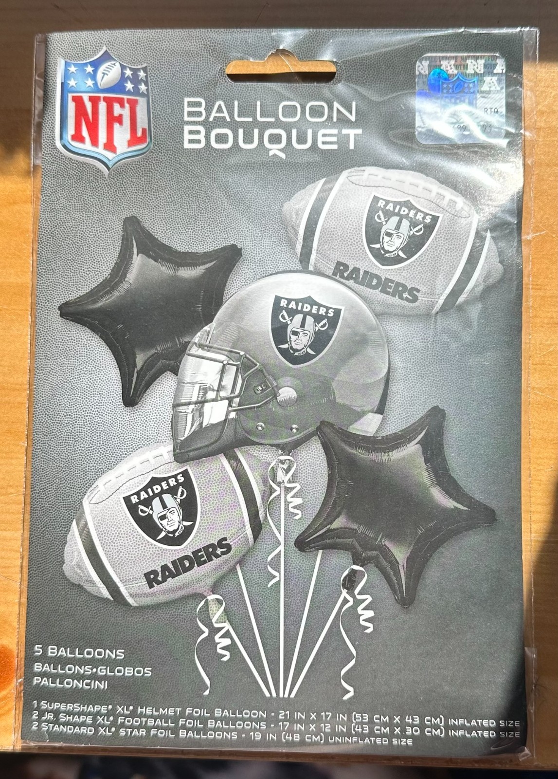 NFL 5 Piece Mylar Foil Balloon Bouquet