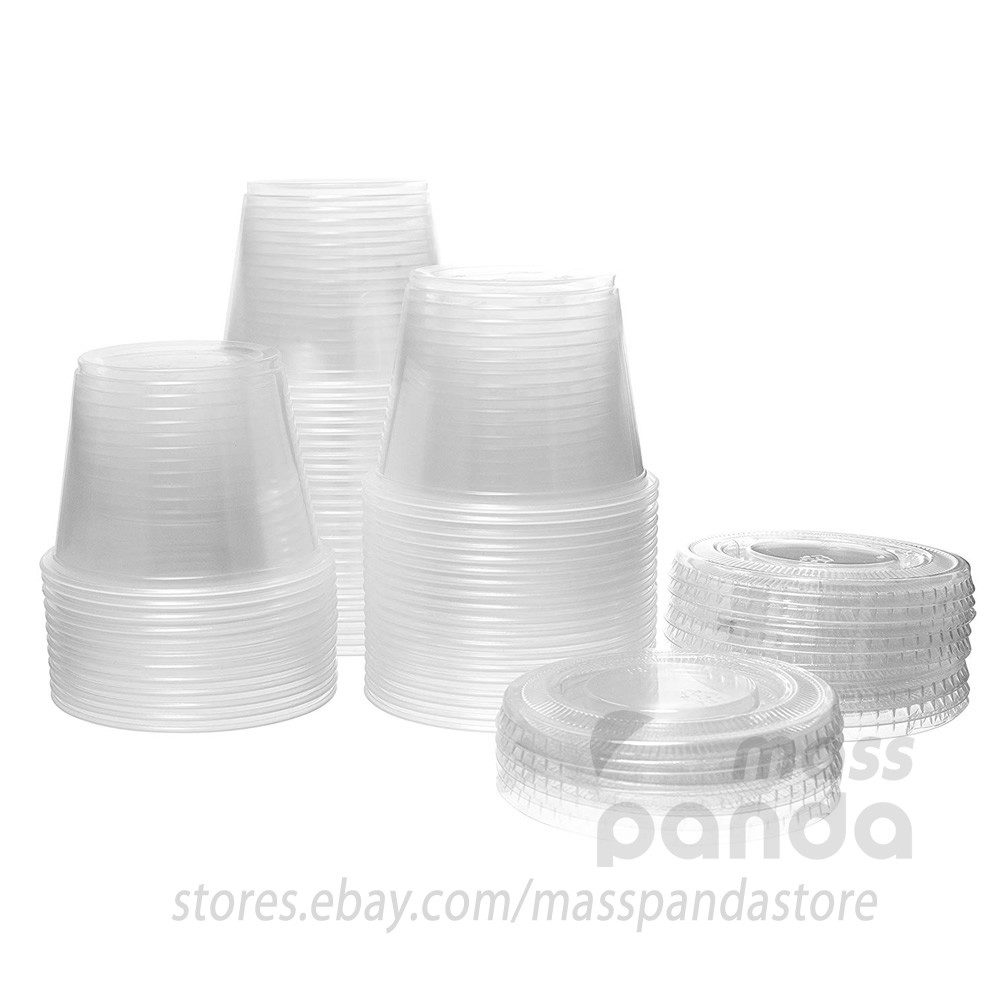 4 oz Dart Large Jelly Gelatin Shot Disposable Clear Plastic Portion Cups