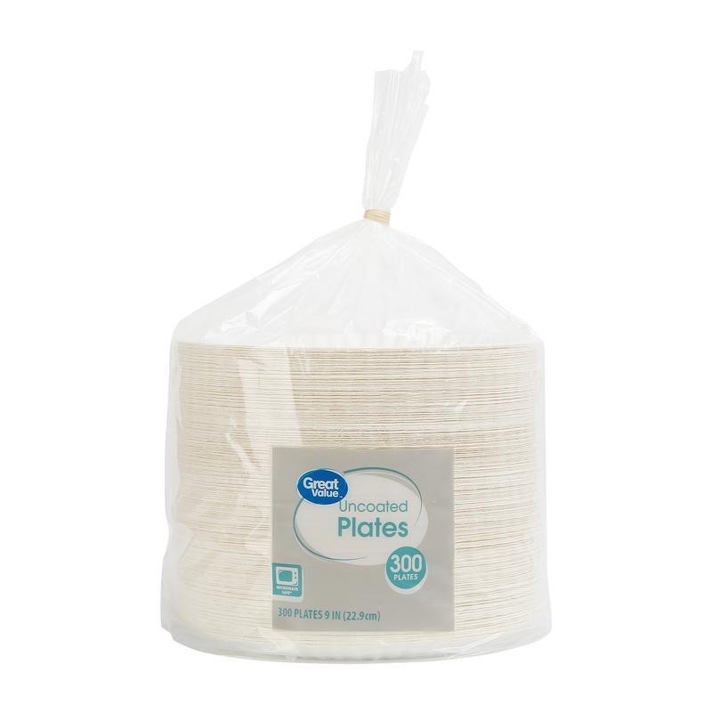 Disposable Microwave Safe Paper Plates 9in Durable Leak Resistant 300ct New