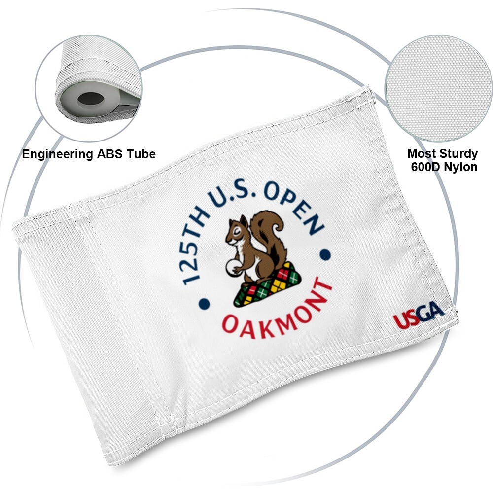2025 US Open Oakmont Golf Pin Flag USGA Regulation Tube Flag 8x6Inch white