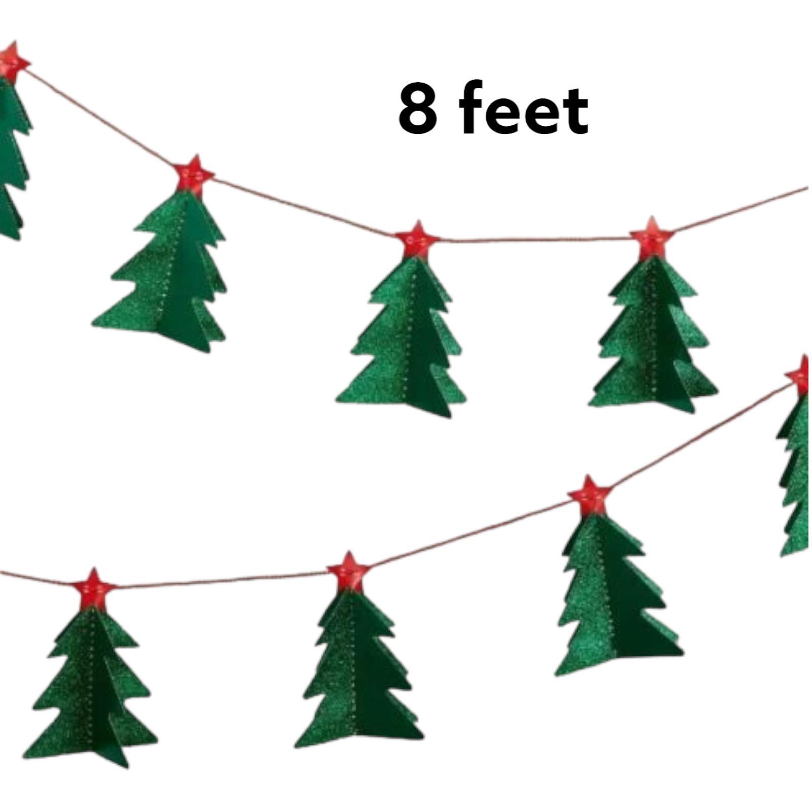 Spritz Christmas Tree 3D Paper Garland Wall Hanging Holiday Party Banner 2 Pk