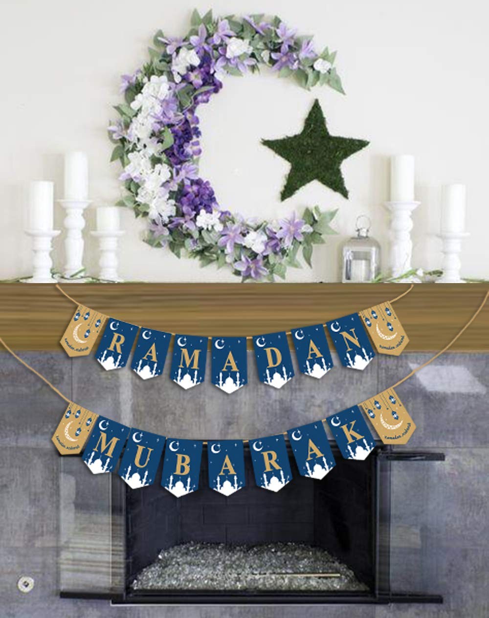 Happy Storm Ramadan Decorations for Home – 4.4 inches x 6.5 inches, blue
