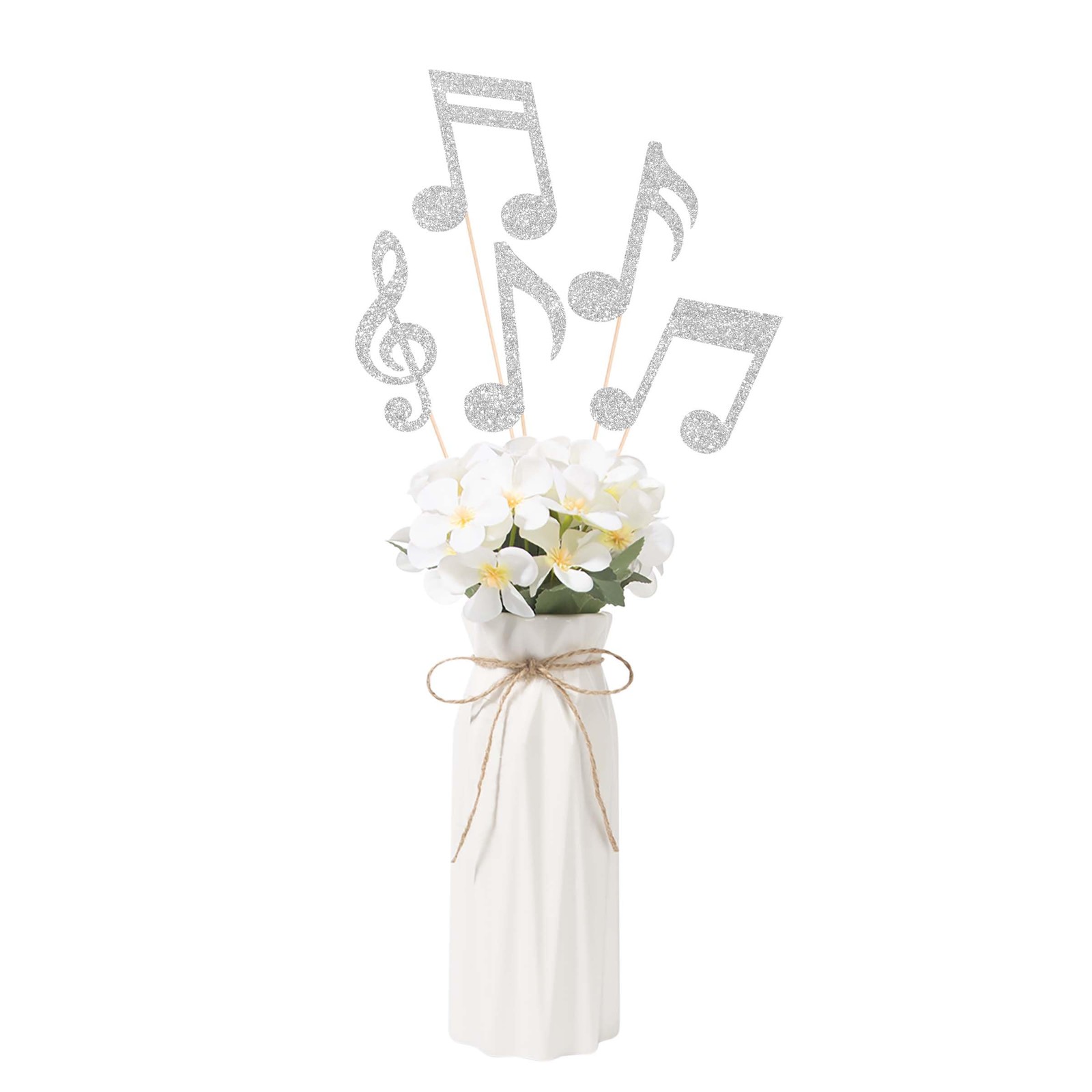 10 PCS Silver Music Notes Centerpieces Party Decorations Event Table Decor
