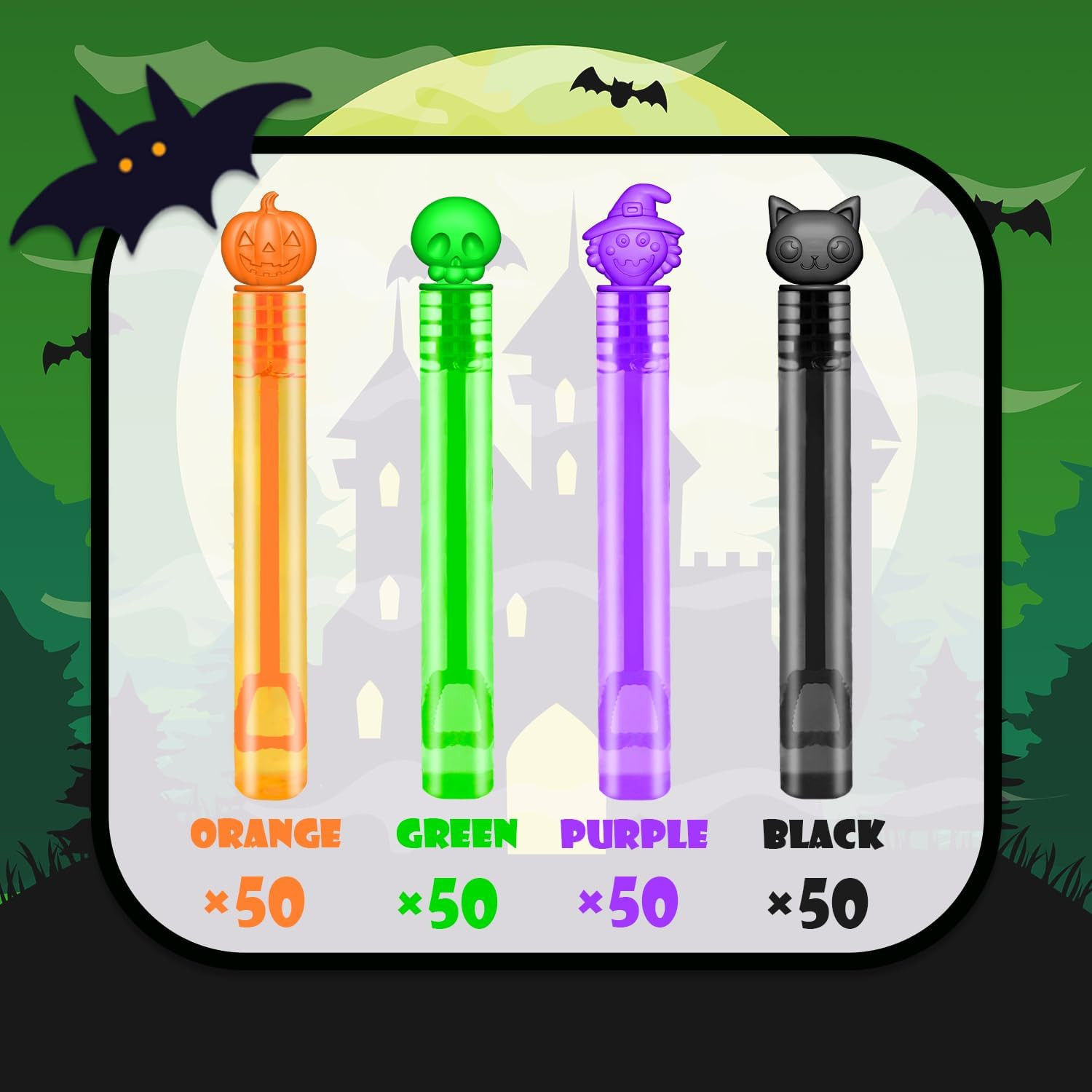 Halloween Party Favors Bulk for Kids 200 PCS, Mini Bubble Wands Bulk Toys Gifts