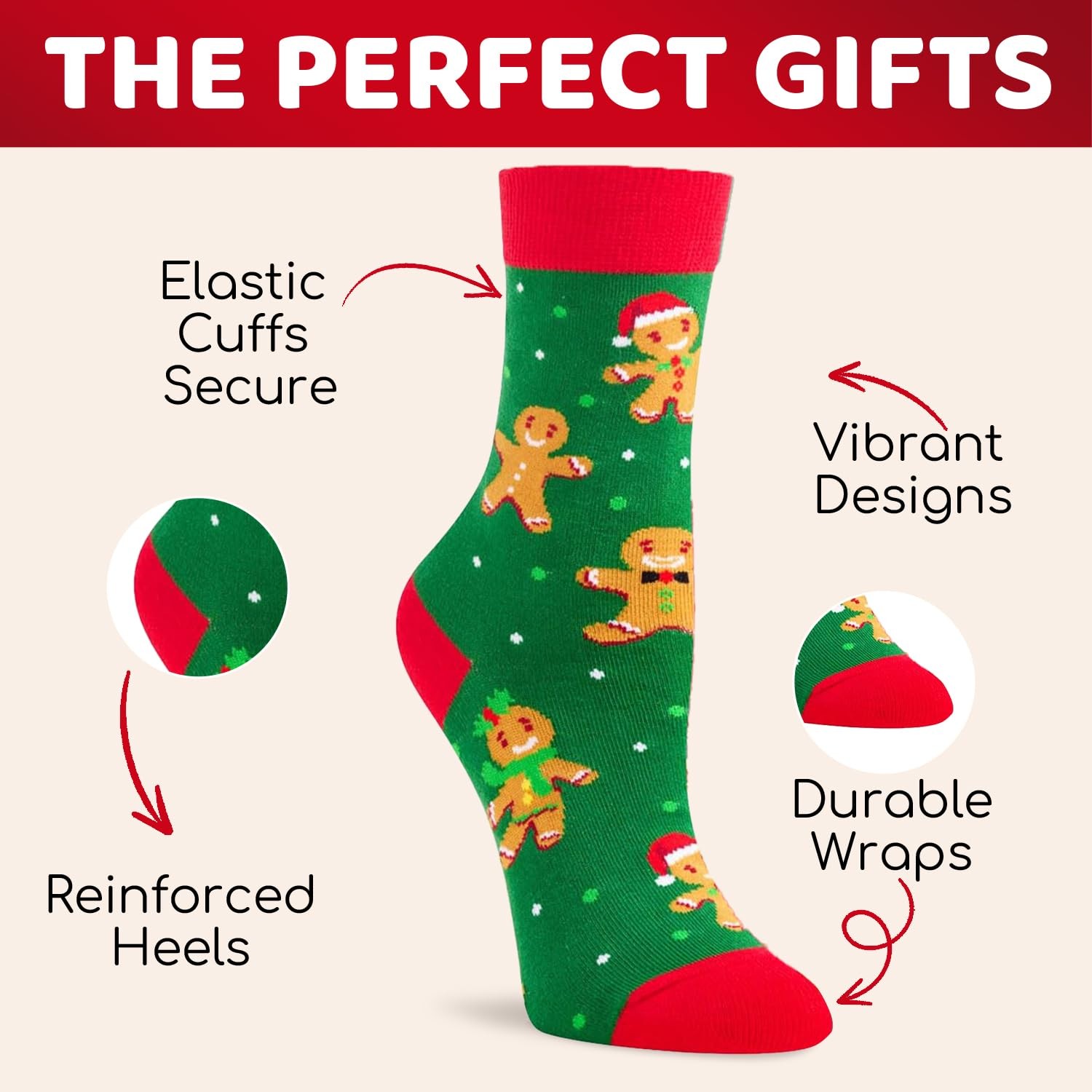 4 Pack Kids Teens Christmas Socks Unisex Xmas Gift Ideas Stocking Stuffer