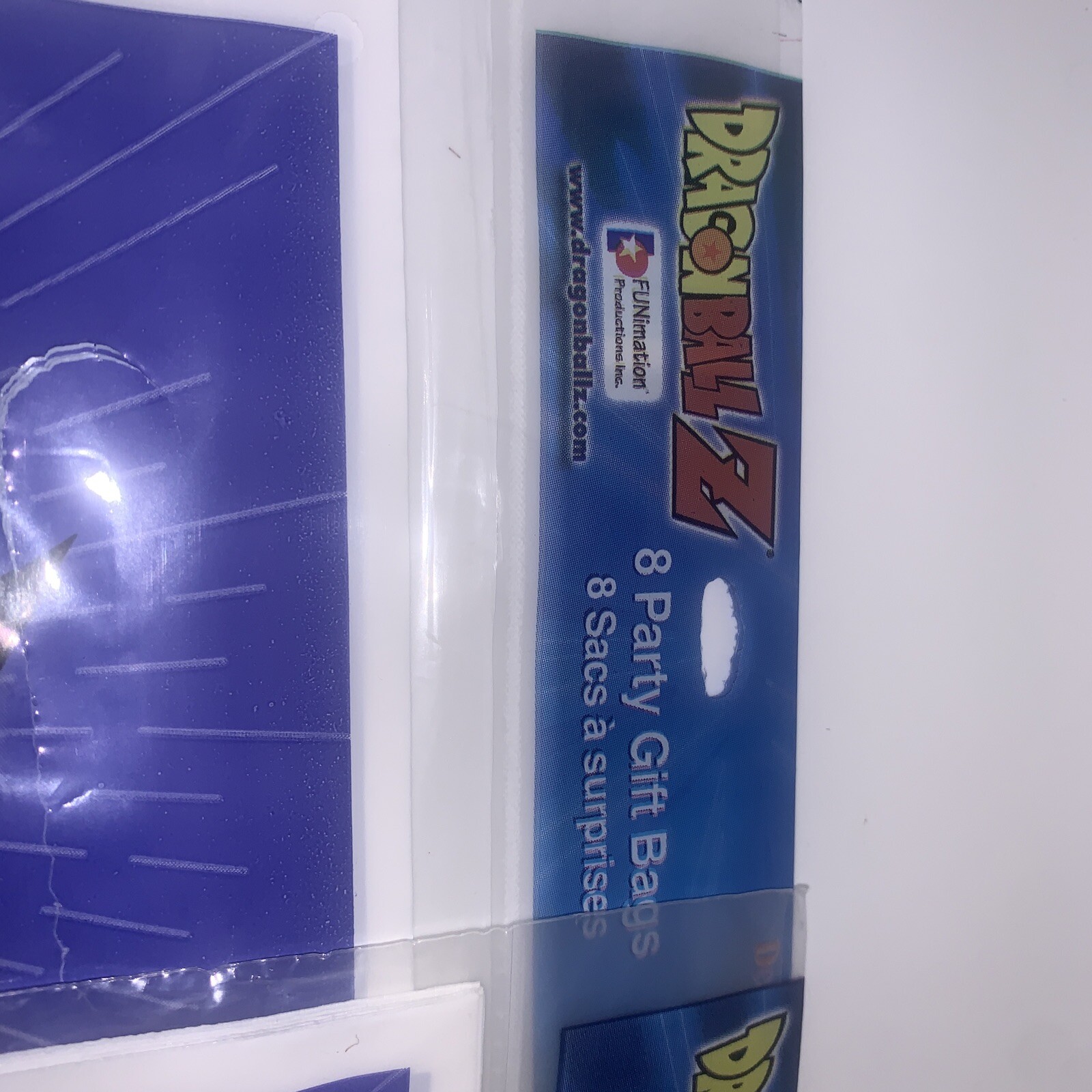 Vintage 2000 DragonBall Z Party Loot Bags Lot Of (2) 8 Count Packs Goku VTG