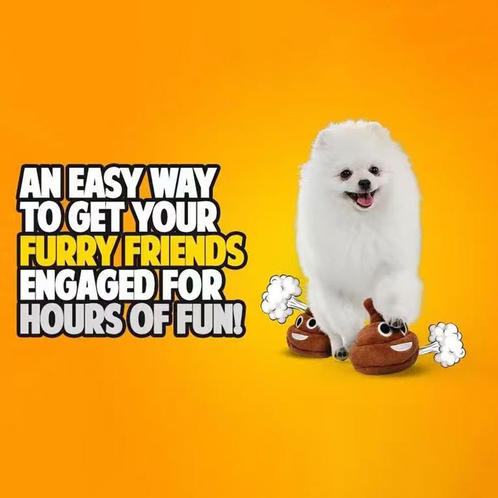 Funny Talking Poop Plush Toy,Makes Fart Sounds, Fake Poop Dog Toy GN
