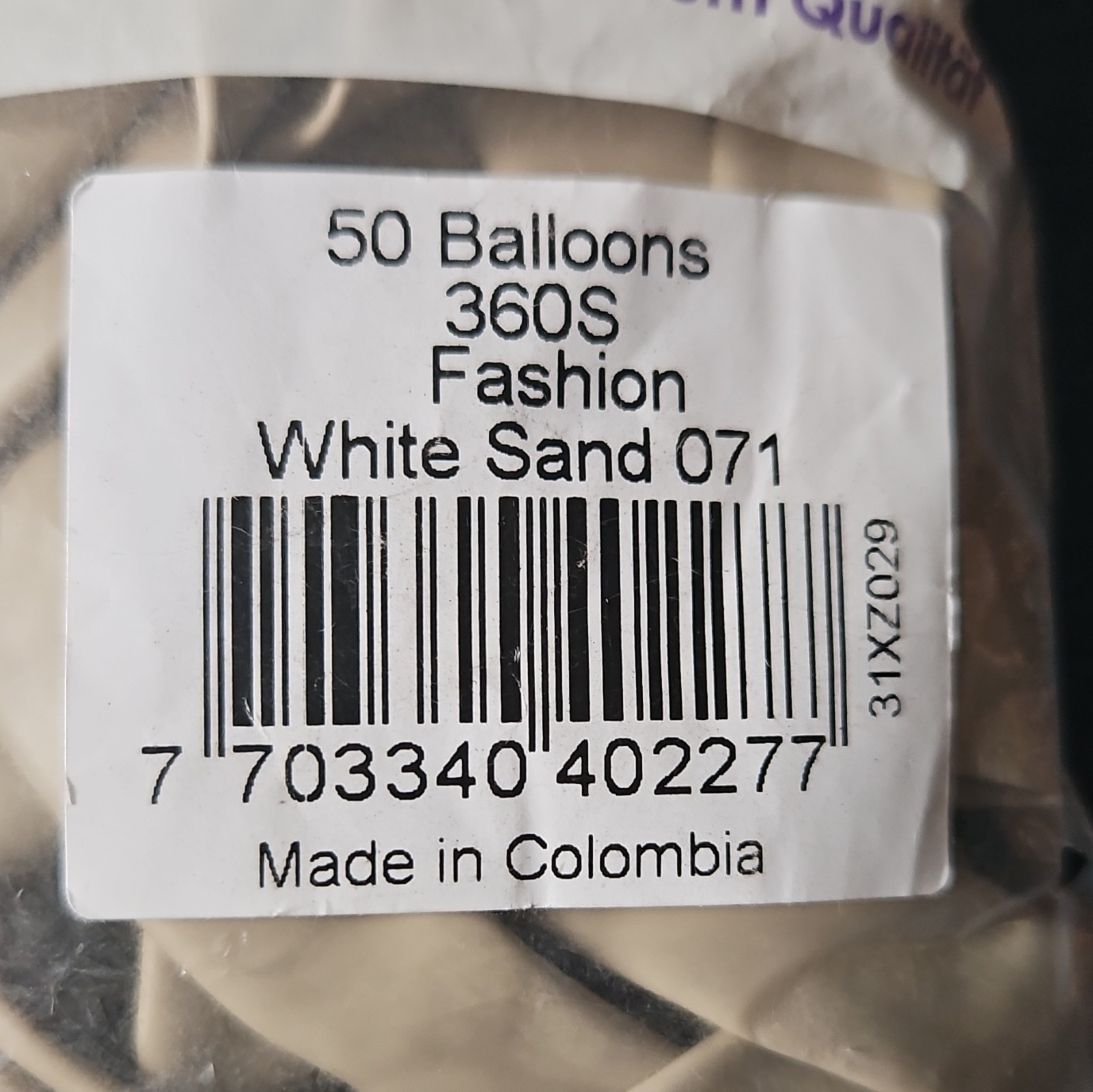 Sempertex Fashion 360S Latex Balloons White Sand Solid Decorative 50ct
