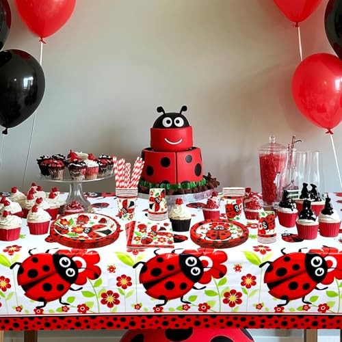 Ladybug Party Supplies – Ladybug Party Tableware – Dinner Plates Desserts