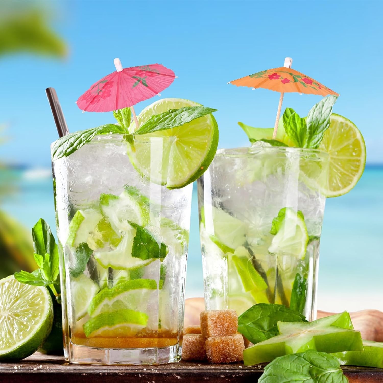 100 PCS] Drink Umbrellas Cocktail Picks – Cocktail Umbrellas for Drinks, Mini…