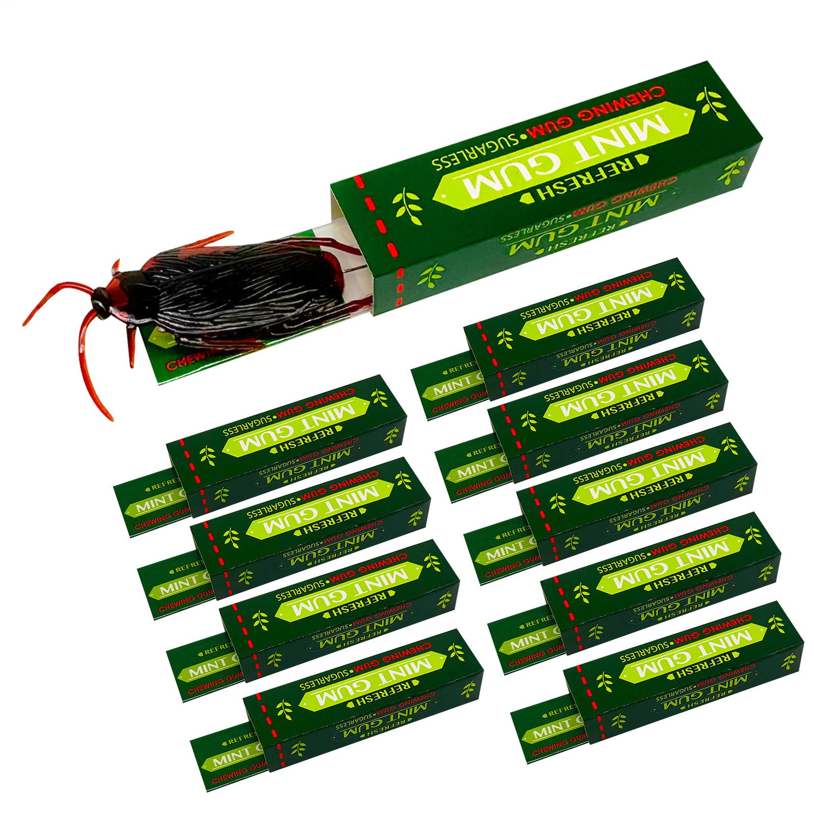 Cockroach Gum Trick Toy 10X Cockroaches Prank Prop Fake Cockroach Trick Toys