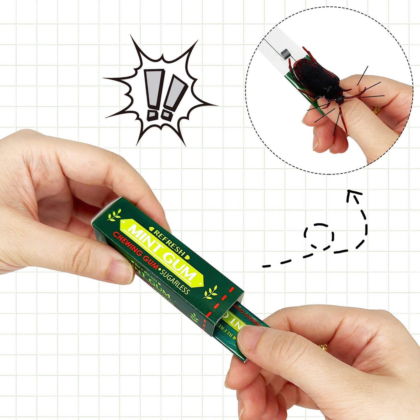 Cockroach Gum Trick Toy 10X Cockroaches Prank Prop Fake Cockroach Trick Toys