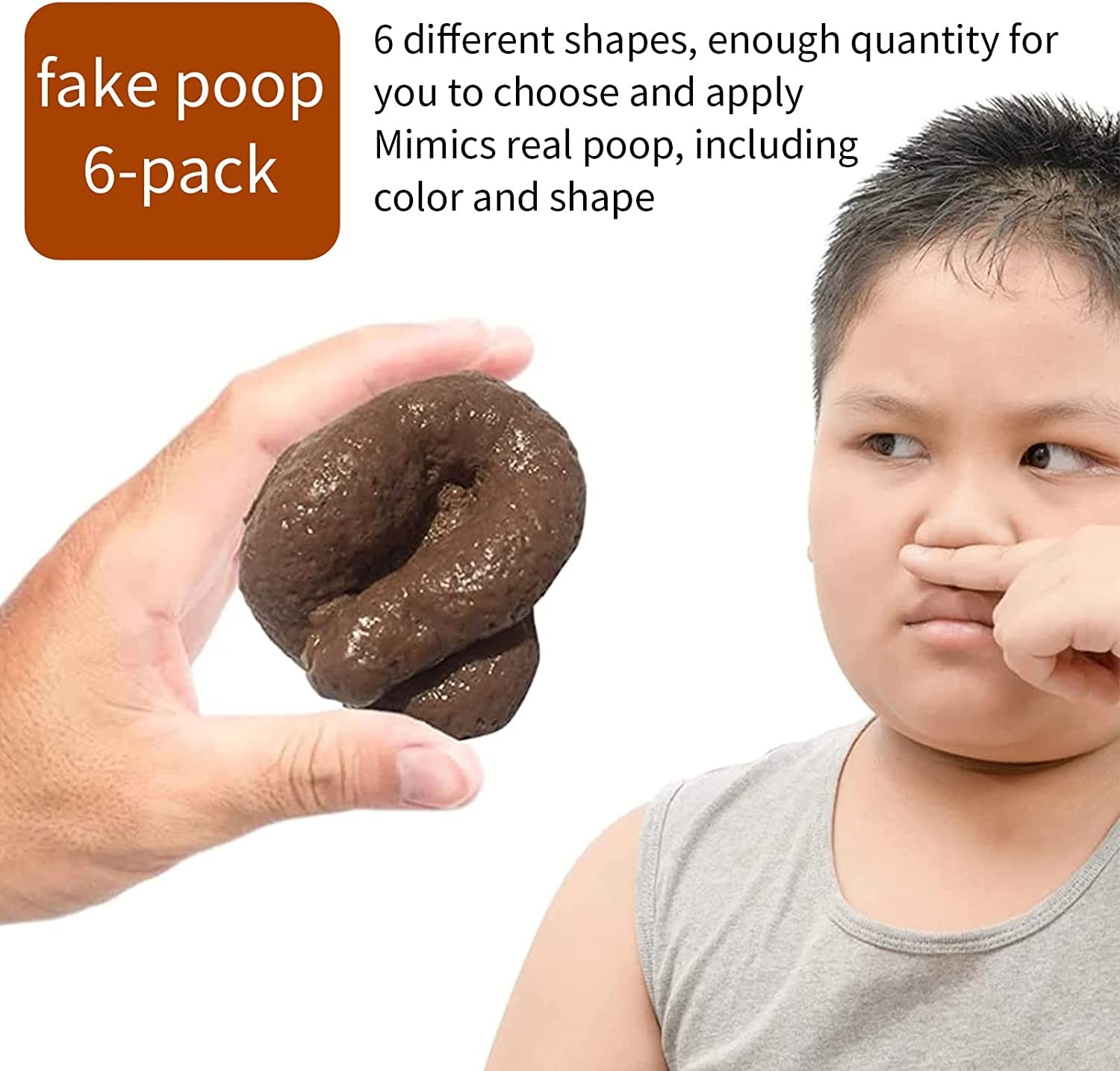 6 Pieces Realistic Fake Poop Fake Poop Novelty Floating Fake for April Fool’s…
