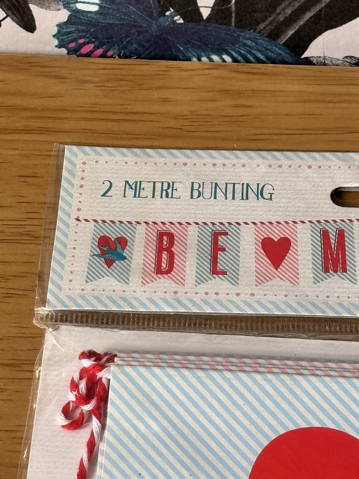2m Vintage style Love BUNTING GARLAND 9 LARGE FLAGS Swallow Birds VALENTINES