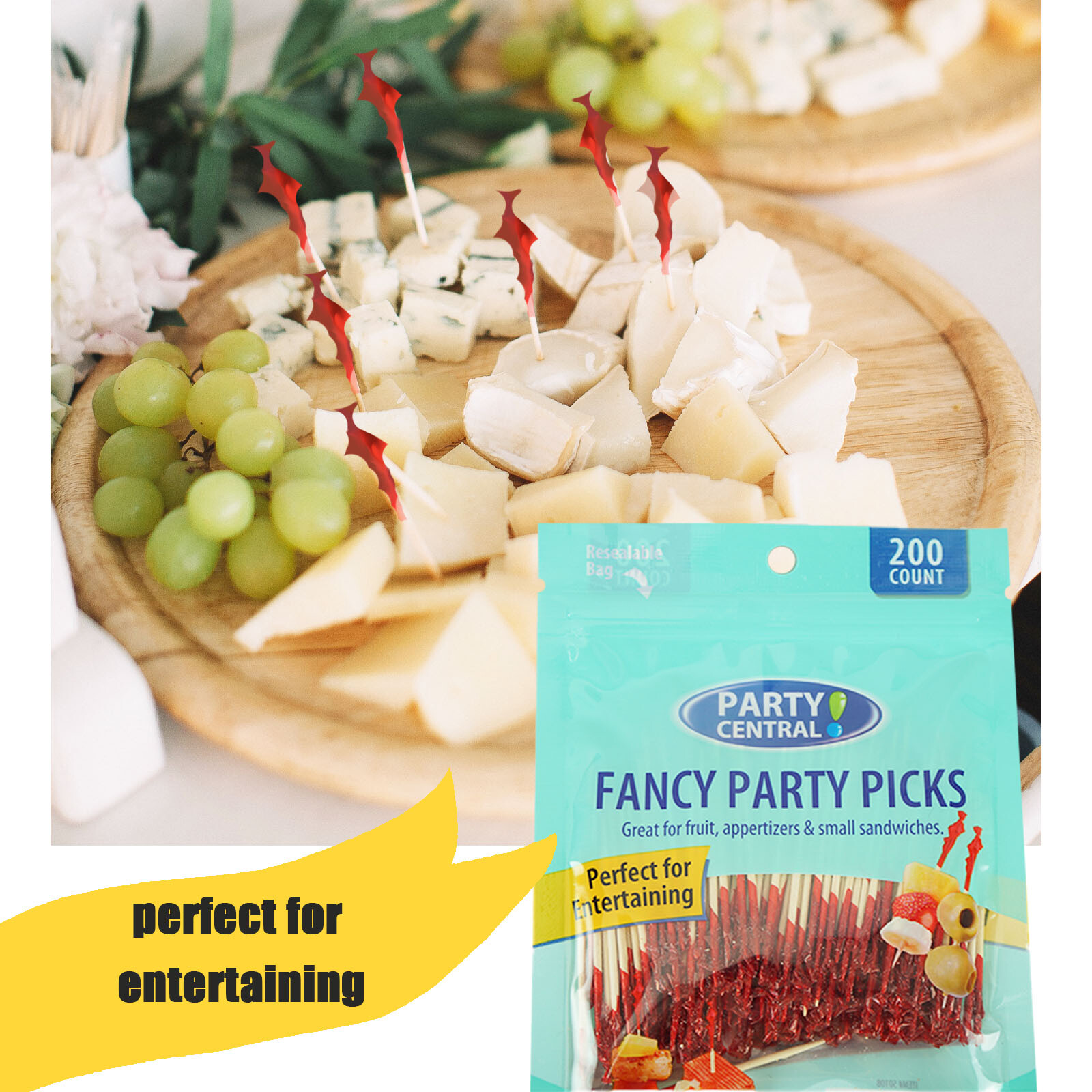 600 Count Cocktail Picks Toothpicks for Appetizers Fruit 2.56″ Fancy Party Picks