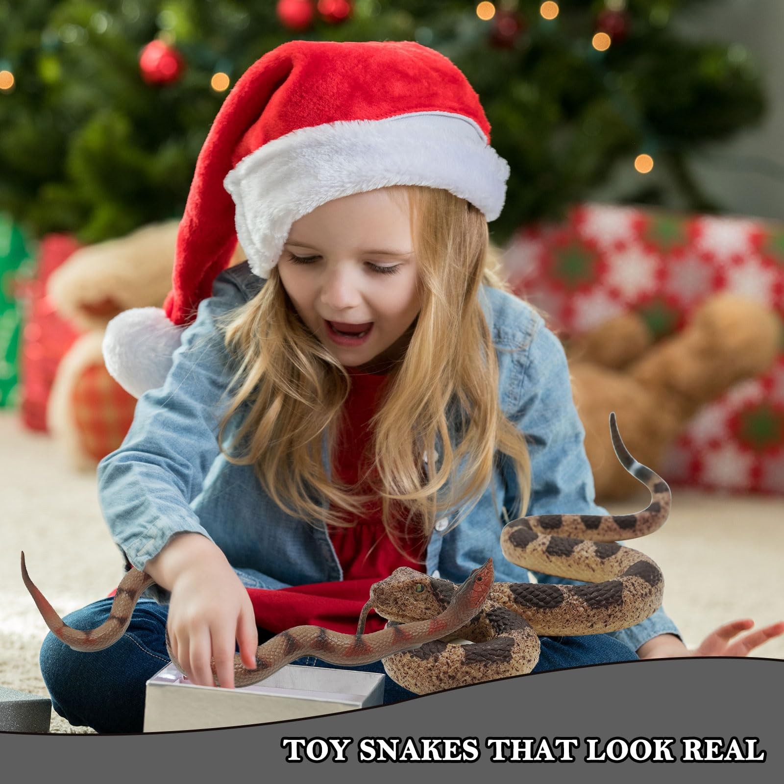 Gelabur 2Pcs Fake Snakes Prank, Soft Rubber Snake Realistic Keep Birds Away, …