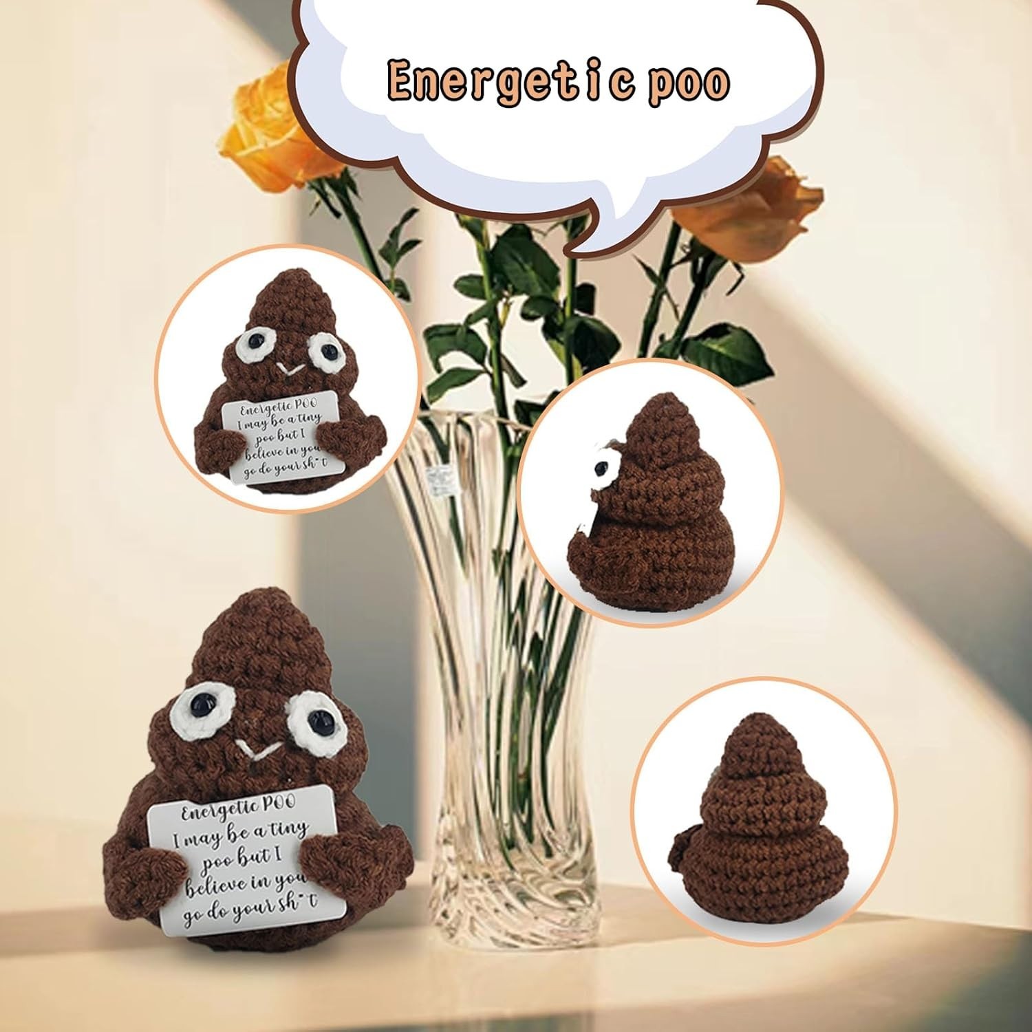 White Elephant Gifts Positive Mini Poop Cute and Funny Gag Gifts Suitable for…