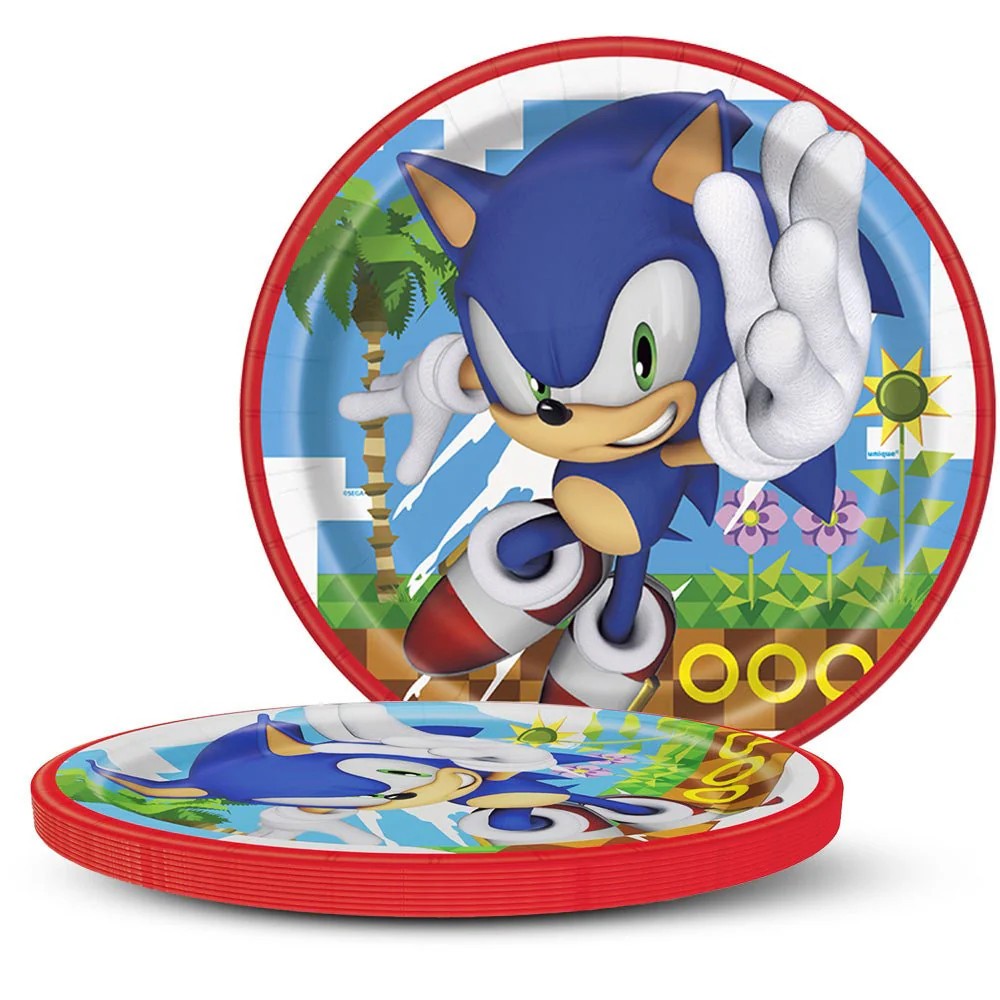 Sonic The Hedgehog 8 Ct Dinner Paper Plates 9″