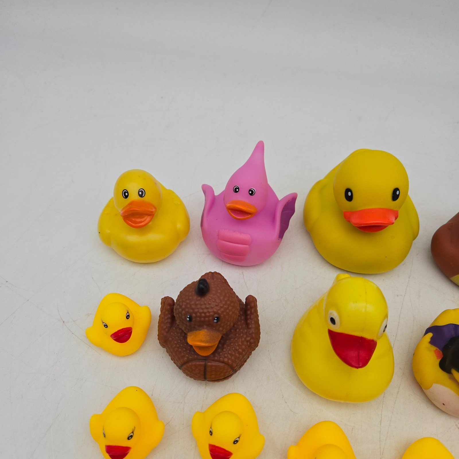 Lot of 20+ Rubber Ducks Assortment Jeep Ducking Floater Duckies Bath Toys