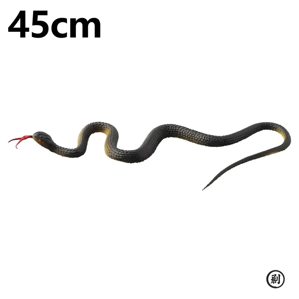 Fake Rubber Snake Toy, 45Cm Realistic Prank Trick Toy with Tongue Stick Out, Per