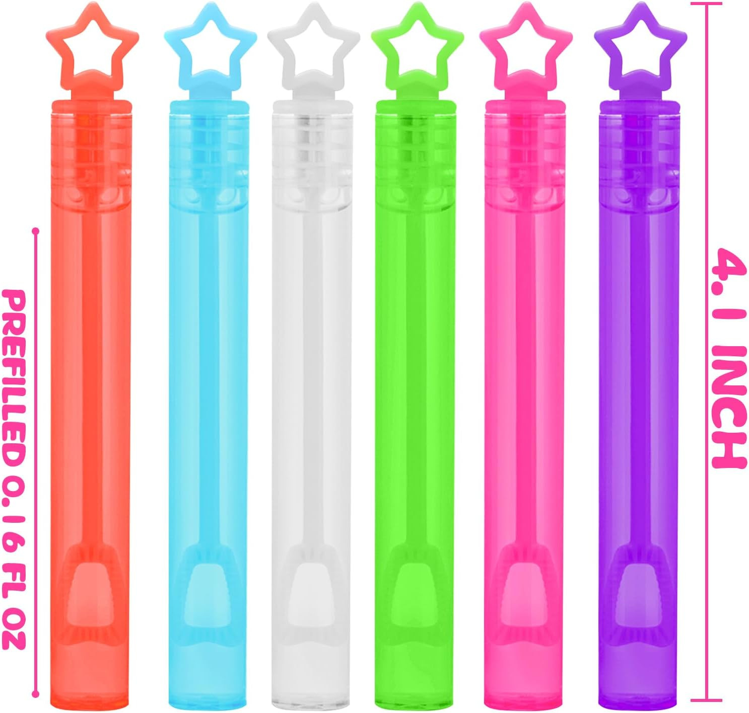 300 Pack 20 Colors Neon Bubbles Bulk in Gift Box, Mini Star Bubble Wand Party Fa