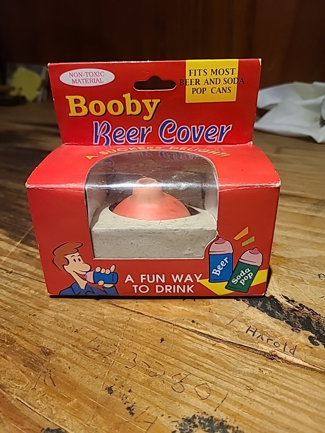Novelty Funny Booby Beer Cover Gag Gift Rare