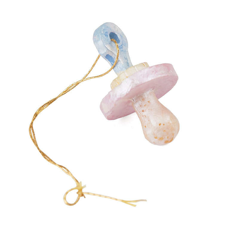 Factory Direct Craft Miniature Shiny Pacifier Ornament | 6 Pieces