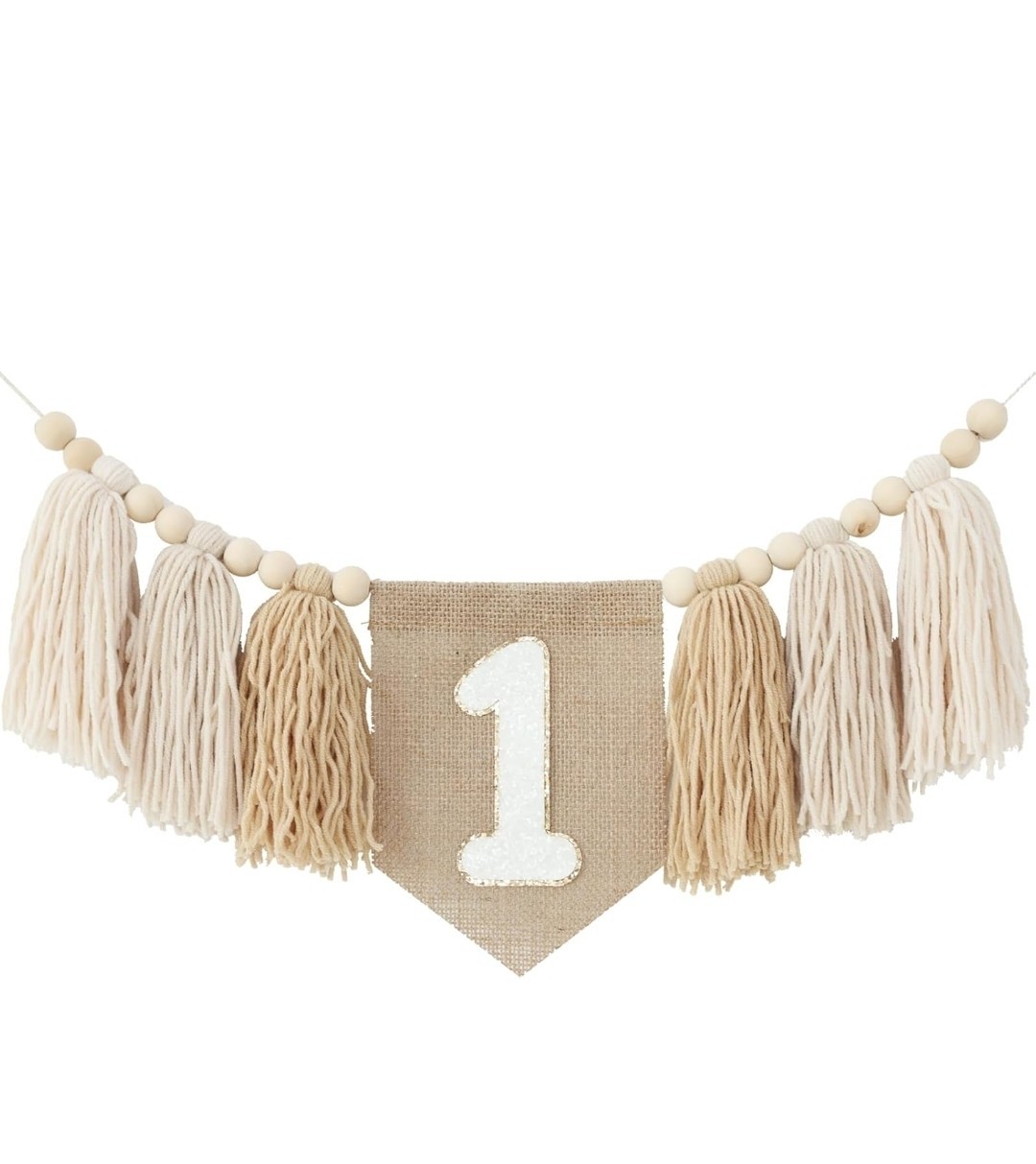 Handmade Boho Burlap Khaki 1st Birthday Decorations For Boys One High Chair…