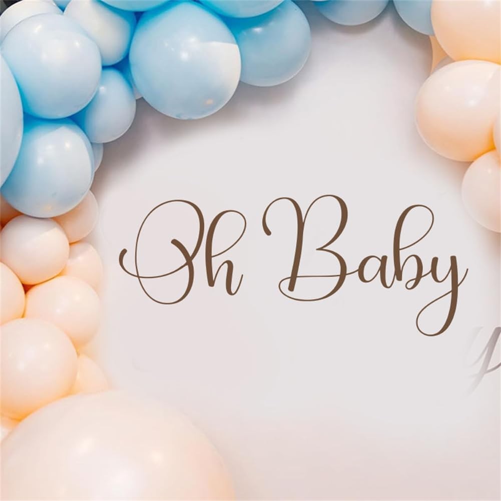 Oh Baby Sign for Backdrop Oh Baby Baby Shower Party Decal Sign Large Adhesive…