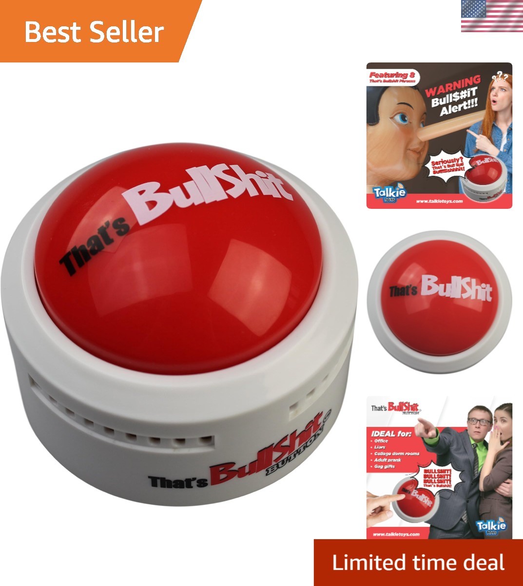 8-Function Laugh Activated Talking Button – Perfect for Adult Gag Gifts