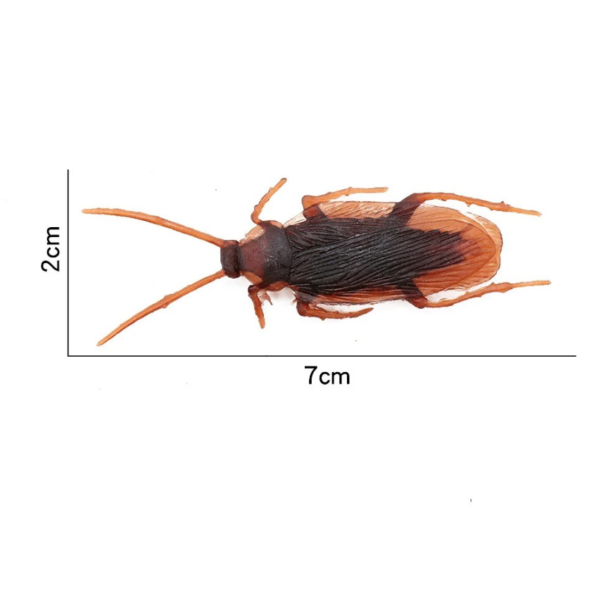 50pcs Silicone Fake Cockroach Prank Toys Halloween Decoration Joke Props – NEW