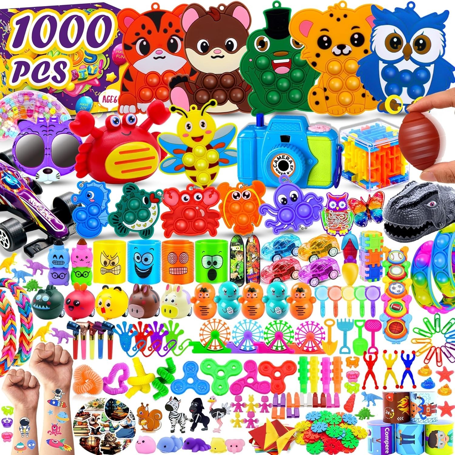 1000 PCS Party Favors for Kids, Bulk Fidget Toys,Goodie Bags Stuffers, Treasure
