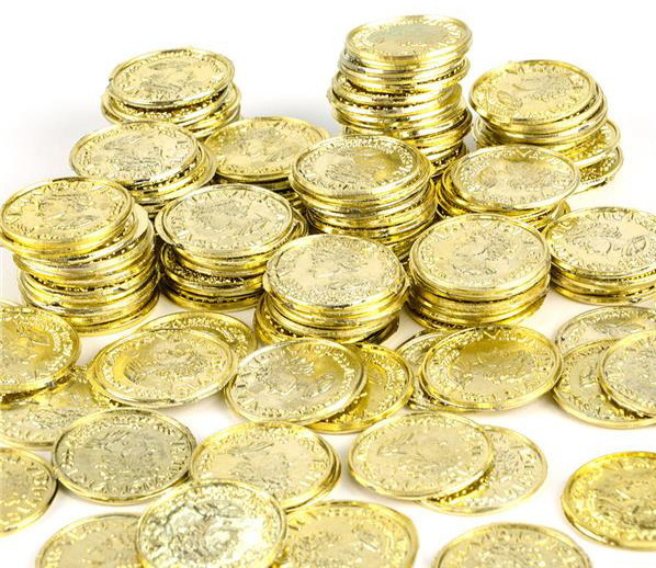 1440 Plastic Pirate Gold Play Toy Coins Birthday Party Favors Pinata WHOLESALE