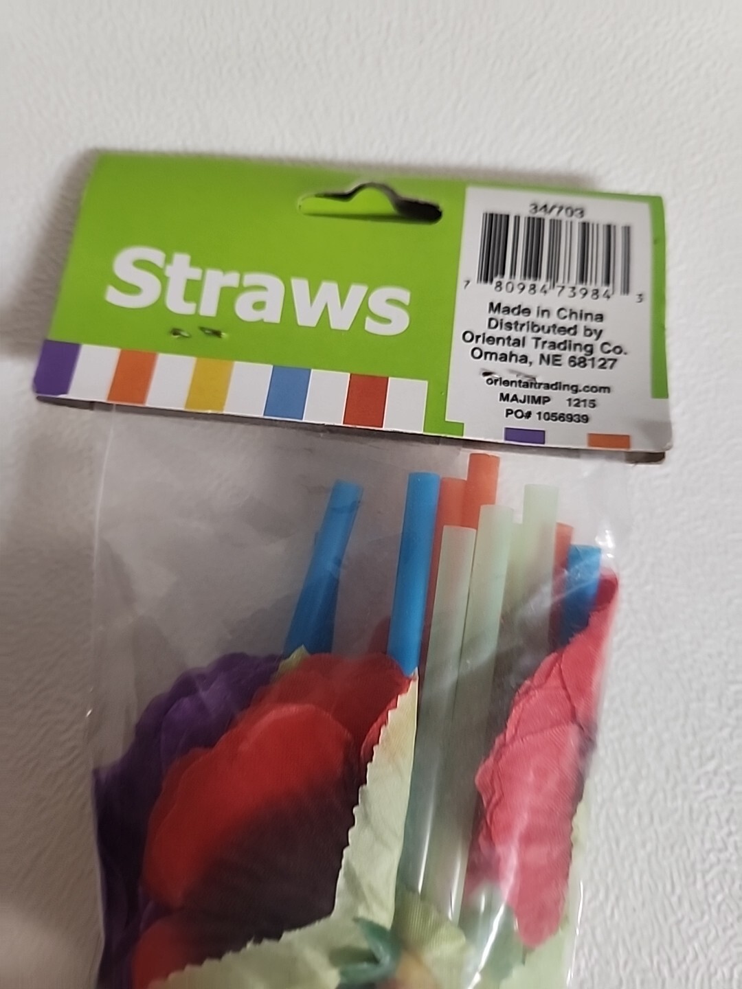Tropical Flower Straws Party Summer Fun 12 Pc Multi-Color Oriental Trading Luau