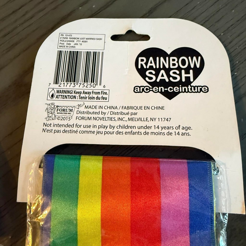 Forum Novelties Inc. Party Decorations One Size Pink Rainbow Sashes