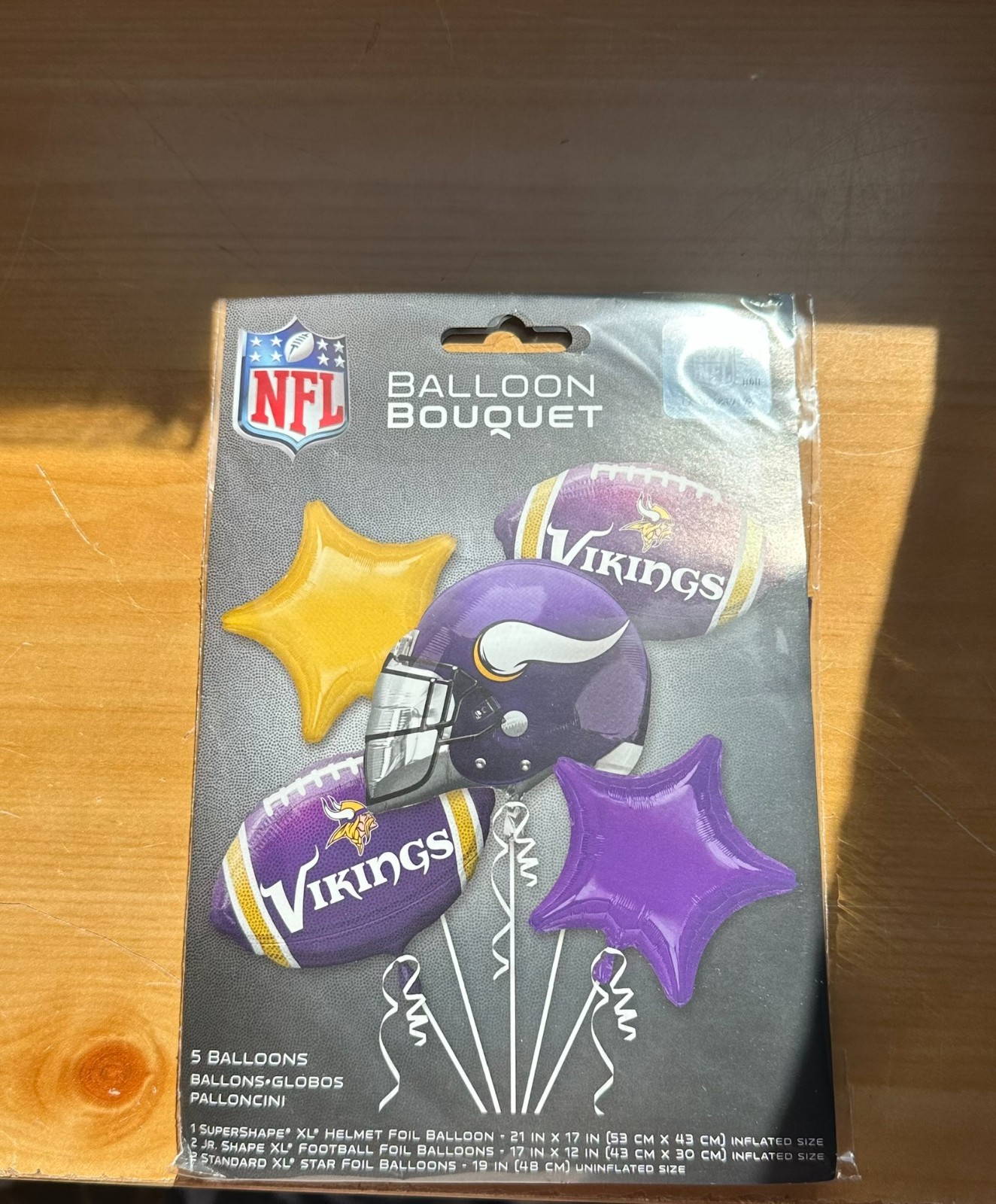 NFL 5 Piece Mylar Foil Balloon Bouquet