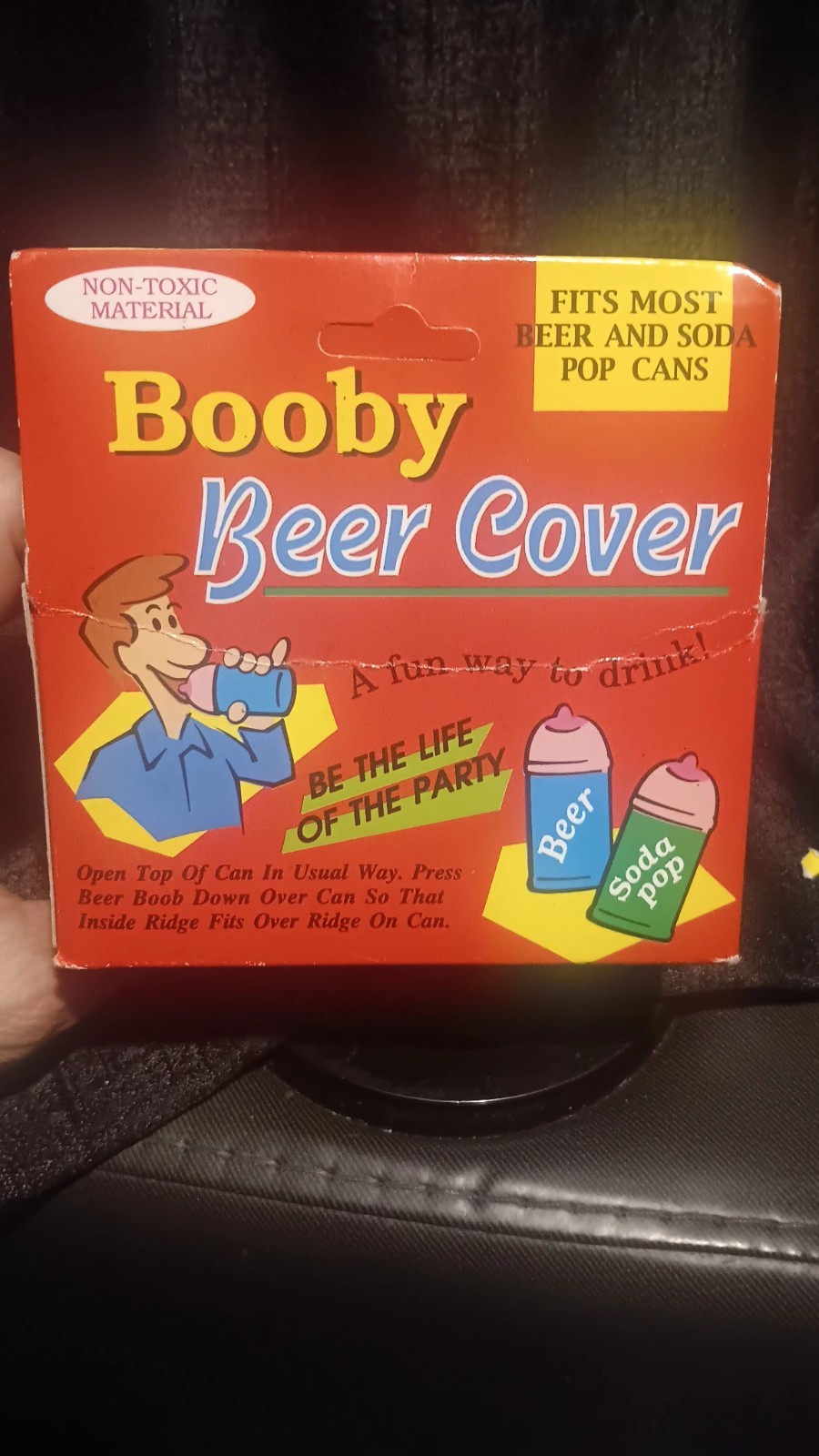 Forum Novelties Novelty Beer Can Cover Topper, Beige, Party, Adults 18+