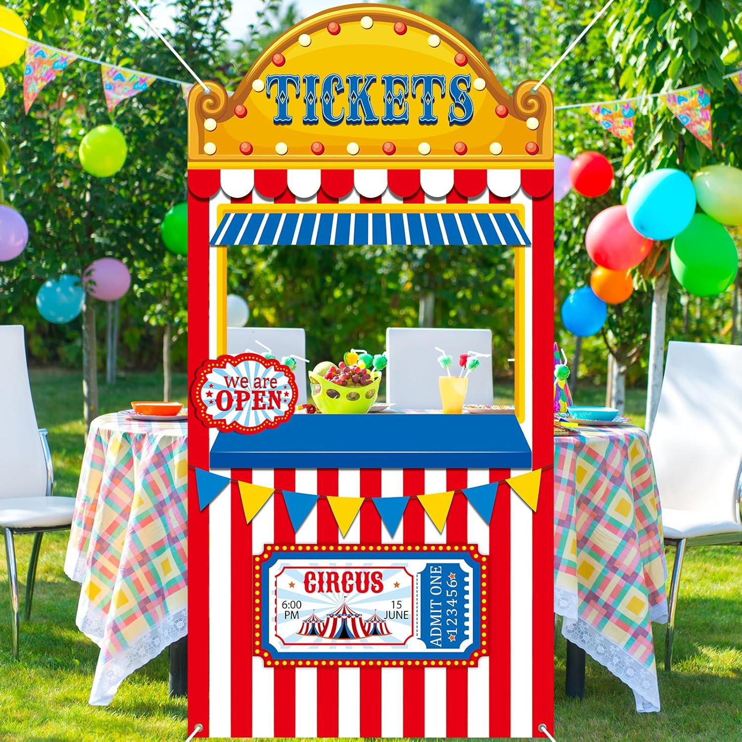 Carnival Circus Party Decorations Carnival Ticket Booth Circus Theme Photo Booth
