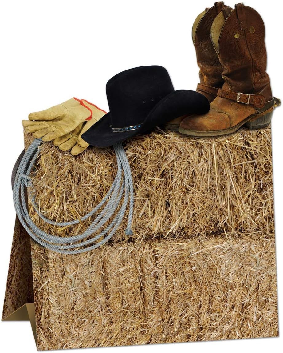 Rustic 3-D Cowboy Table Centerpiece – Perfect for Country-Themed Events, 9.5″