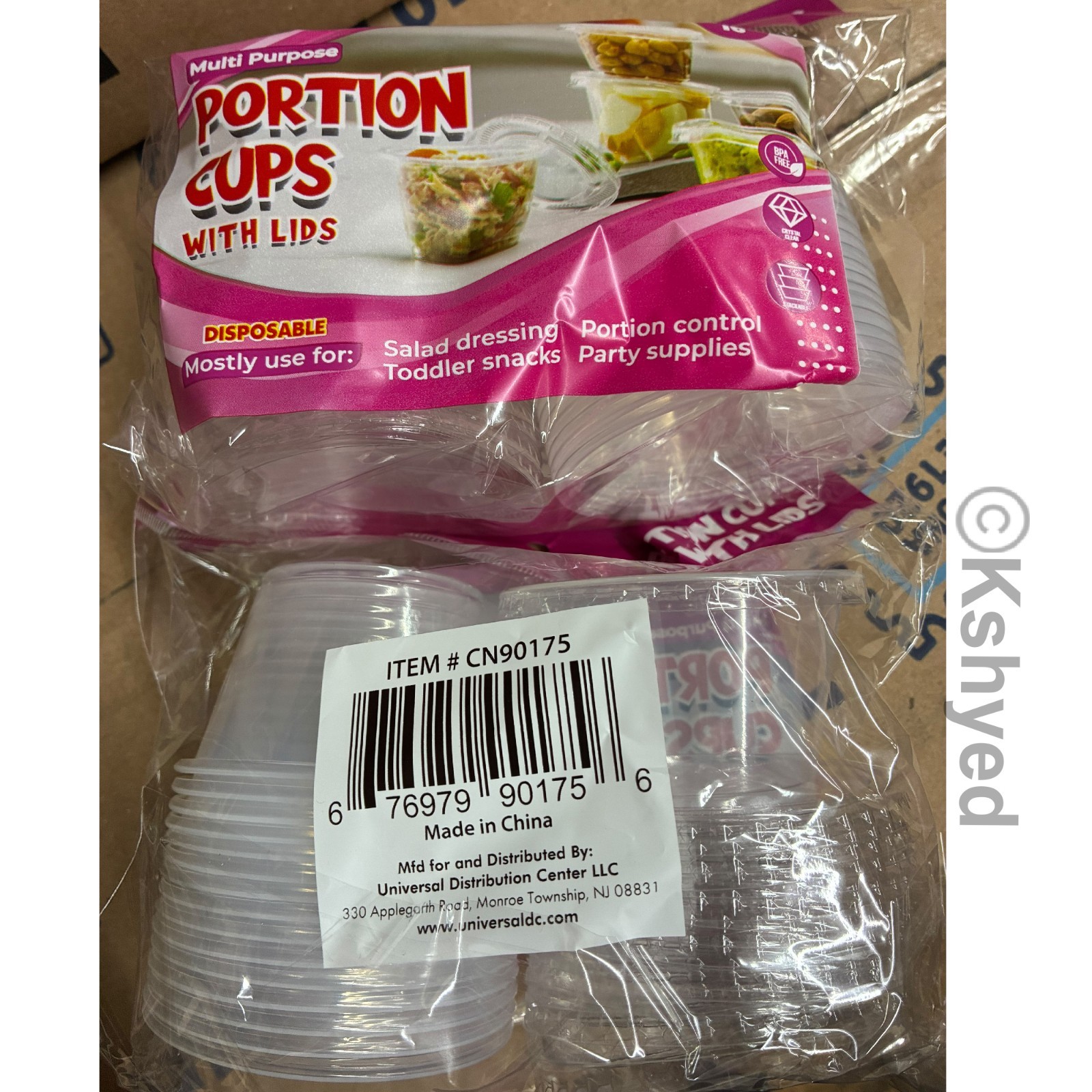 16 PCS Clear Shot Plastic Disposable Portion Cups With Lids In Bag 4 Oz – New