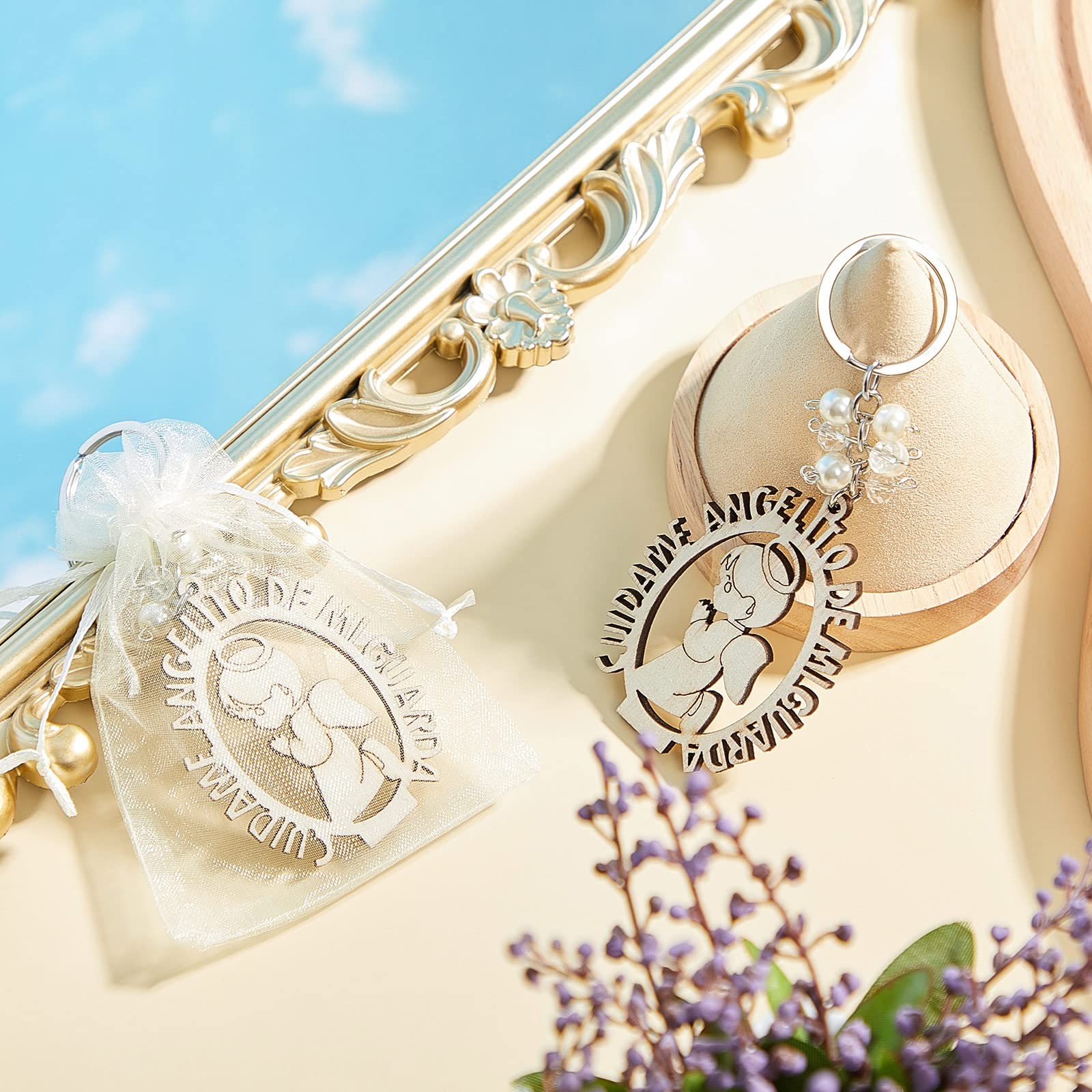 20 Pcs Baptism Favors Keychains Recuerdos De Bautizo Para Christening Souveni…