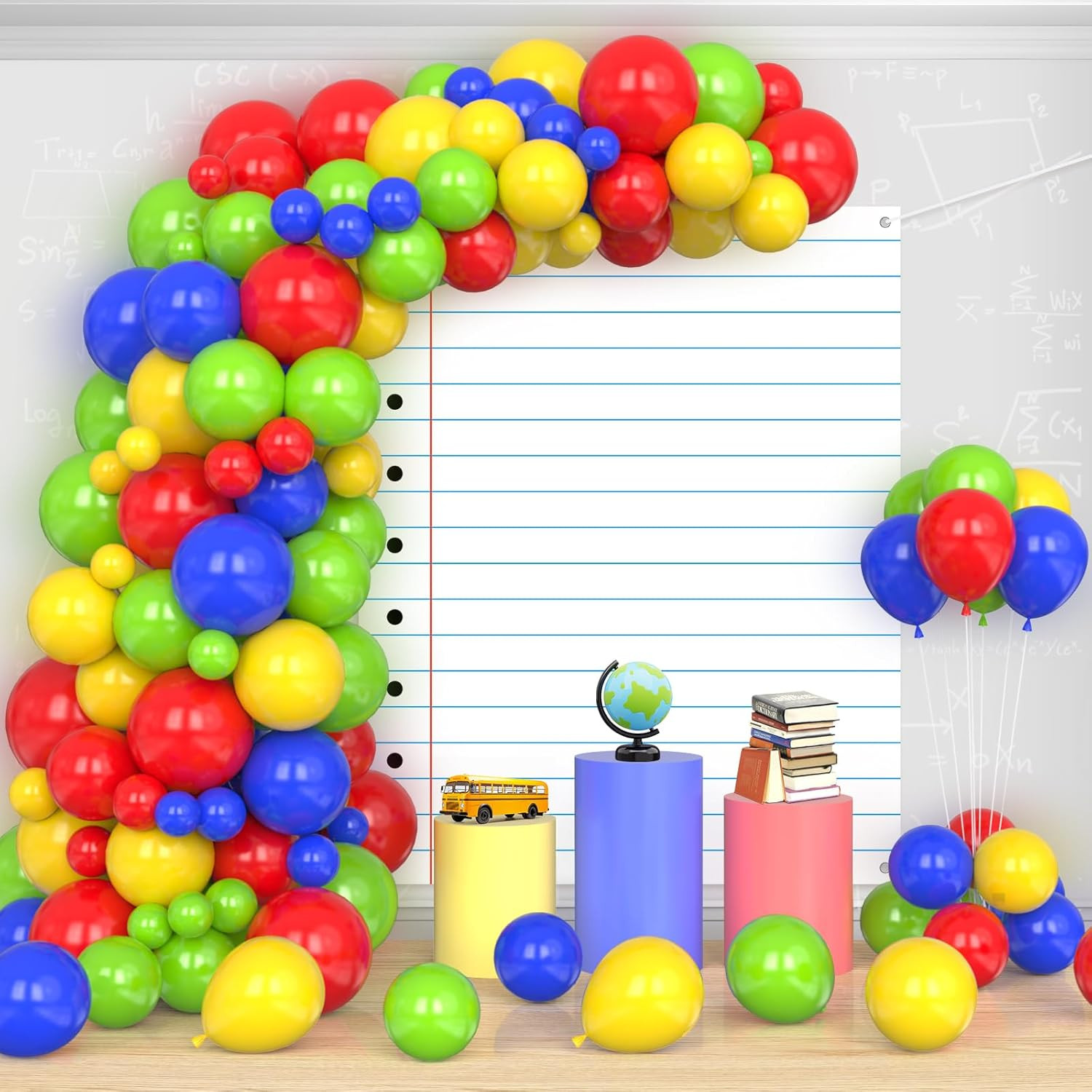 141Pcs Back to School Arch Kit Party Decorations Notebook Classroom Backdrop wit