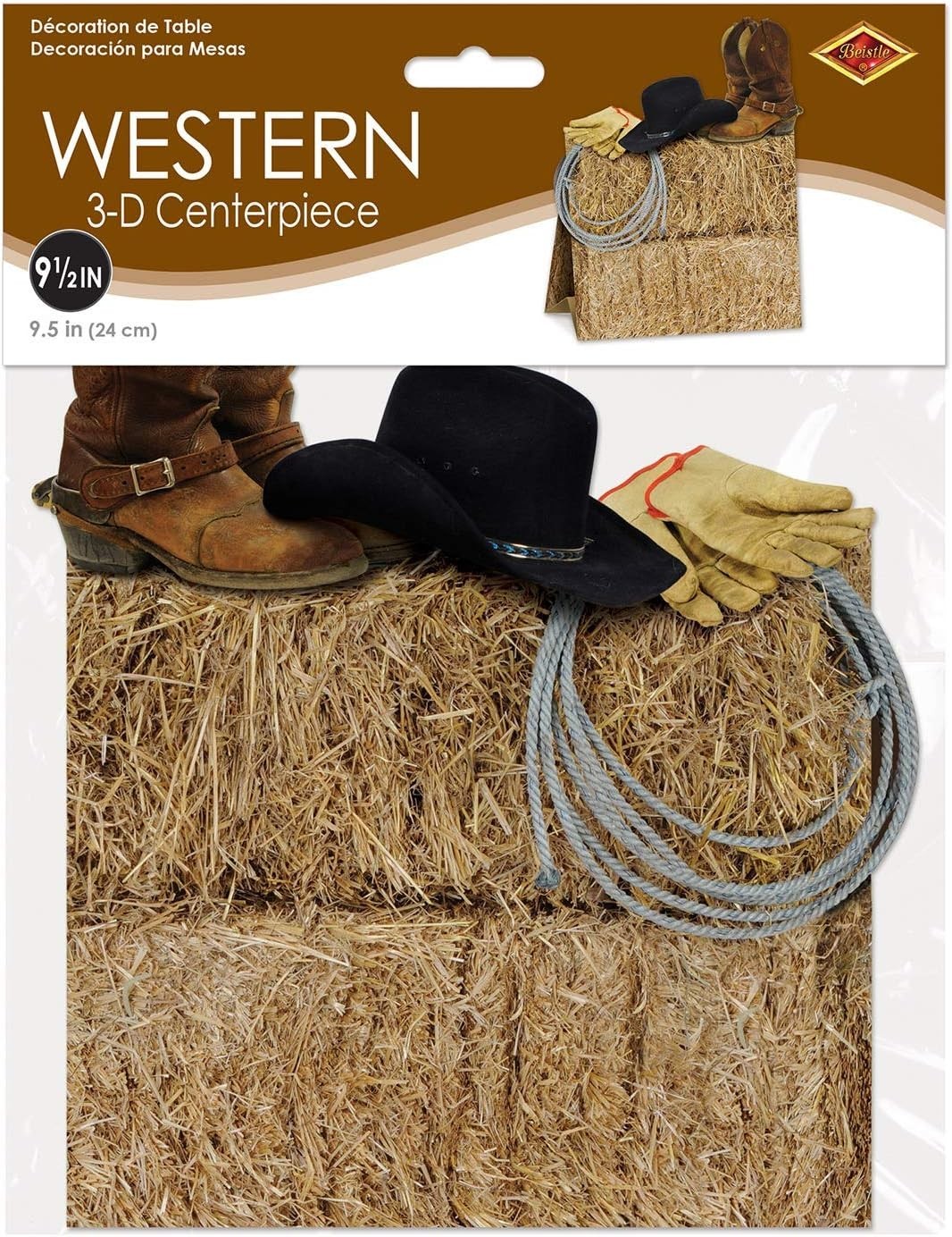 Rustic 3-D Cowboy Table Centerpiece – Perfect for Country-Themed Events, 9.5″