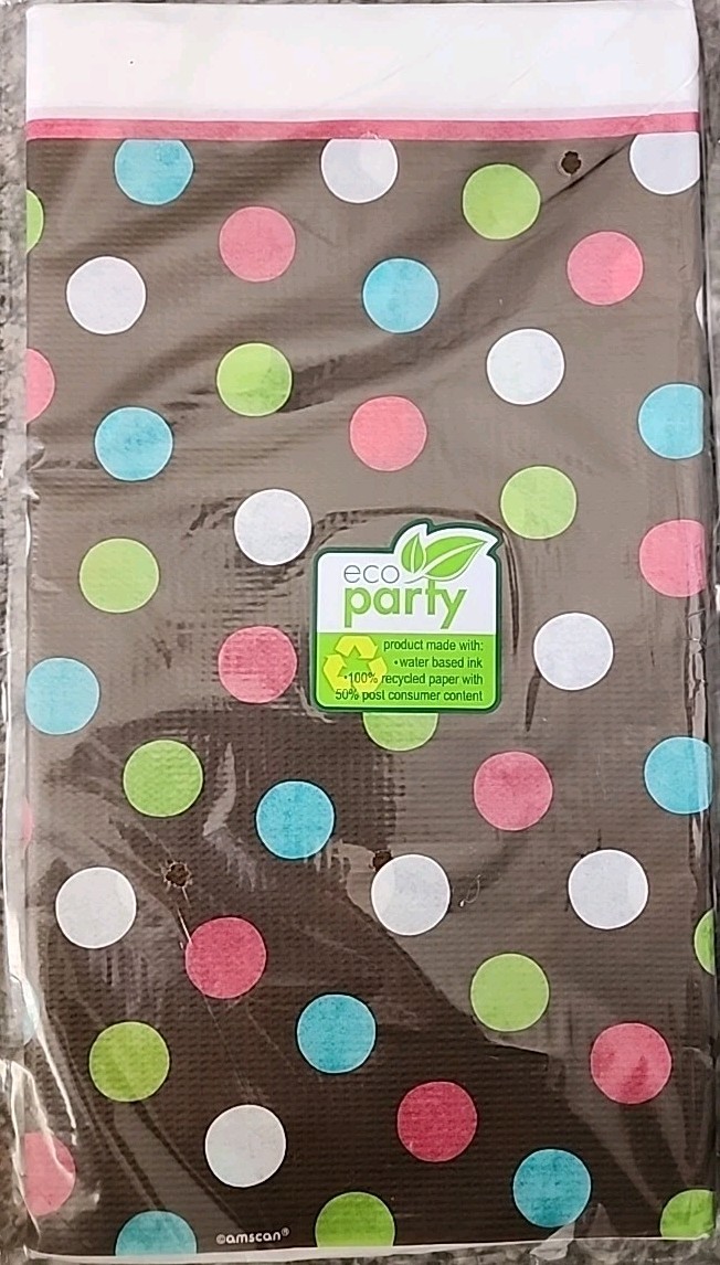 Eco Party Warm Polka Dots Party Pack Napkins Tablecover Plates Any Occasion